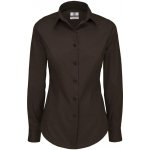 B&C popelínová BC s dlouhým rukávem s příměsí elastanu kávová hnědá – Hledejceny.cz