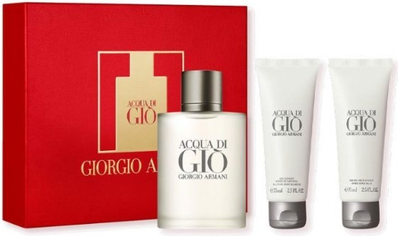Giorgio Armani Acqua Di Gio Pour Homme EDT 100 ml + sprchový gel 75 ml + balzám po holení 75 ml