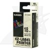 Etiketa Casio černý tisk/bílý podklad, 8m, 18mm XR-18WE1