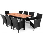 FurniGO Berlin 1 + 8 černá dřevo (stůl) – Zboží Dáma FurniGO Berlin 1 + 8 černá dřevo (stůl) – Zboží Dáma