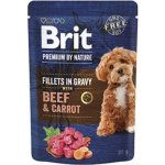 Brit Premium by Nature Adult Dog Fillets in Gravy with Beef & Carrot 85 g – Zboží Mobilmania