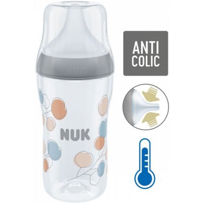 Nuk Perfect Match láhev s kontrolou teploty šedá 260 ml – Zboží Dáma
