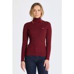 Gant rolák STRETCH COTTON CABLE TURTLENECK červená – Zboží Mobilmania