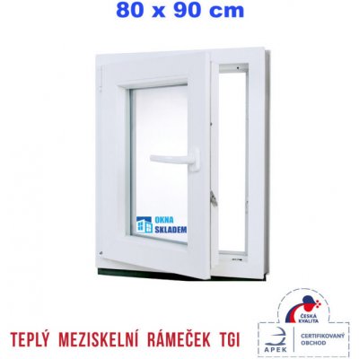 ERKADO 80 x 90 cm bílé otevíravé i sklopné levé – HobbyKompas.cz