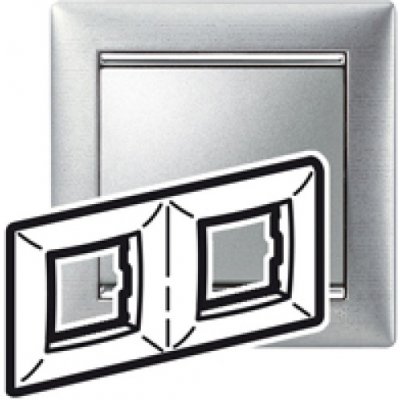 Legrand Valena dvojrámeček broušený hliník 770332 – Hledejceny.cz