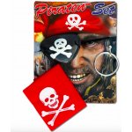 Sada pro piráty šátek páska na oko náušnice – Zboží Mobilmania