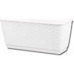 Prosperplast RATOLLA P Truhlík s podmiskou 38,6x15,4x14,2 cm ratan bílý – Hledejceny.cz