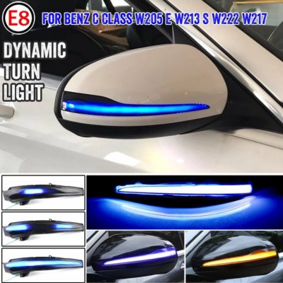 Led dynamické blinkry do zrcátek s Blue efekt, Mercedes C W205, E W213, S W222, GLC, V W447, – Hledejceny.cz