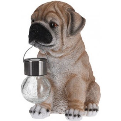 HOMESTYLING Zahradní dekorace pes se solární lampou Buldog 24 cm KO-795201190buld – Zboží Mobilmania