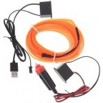 KIK KX4955 LED ambientní osvětlení pro auto/auto USB/12V páska 5m oranžová | Zboží Auto