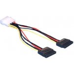 Delock 60102 Adaptér napájení z Molex 4-pin na 2x SATA 15-pin – Zboží Živě