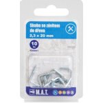 skoba se závitem do dřeva 20x2,3mm Zn (10ks) – Hledejceny.cz