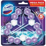 Domestos Power 5 Lavender Wc tuhý blok 3 x 55 g