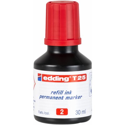 Edding T 25 náhradní inkoust pro permanentní fixy červený – Zboží Mobilmania
