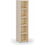 Primo Kancelářský regál WOOD, 1781 x 400 x 420 mm, bříza – Zboží Dáma