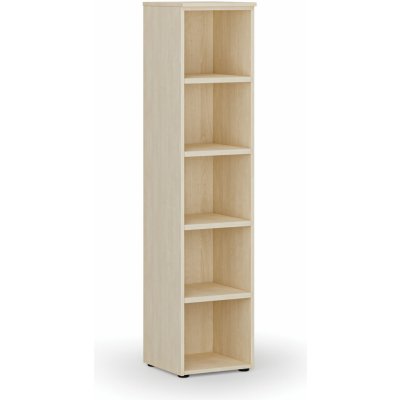 Primo Kancelářský regál WOOD, 1781 x 400 x 420 mm, bříza – Zboží Dáma