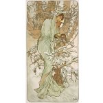 Pohled Alfons Mucha – Winter, dlouhý – Zboží Dáma