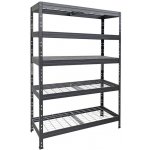 Majster Regál Rivet 180 x 120 x 45 cm 5 polic antracitová šedá – HobbyKompas.cz