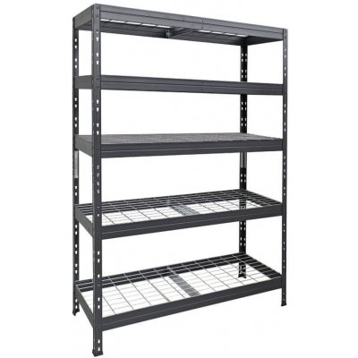 Majster Regál Rivet 180 x 120 x 45 cm 5 polic antracitová šedá – HobbyKompas.cz