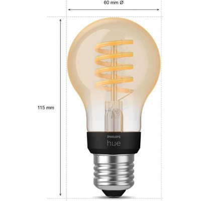 Philips Hue White Ambiance A60 filament E27 7W 871951430142900 – Zboží Mobilmania