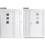 Soft Dvoukřídlé vchodové plastové Ella+Panel Plný Bílá/bílá levé 130 x 200 cm – Zboží Mobilmania