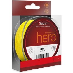 Delphin šňůra HERO 4 fluo žlutá 300m 0,16mm 10kg