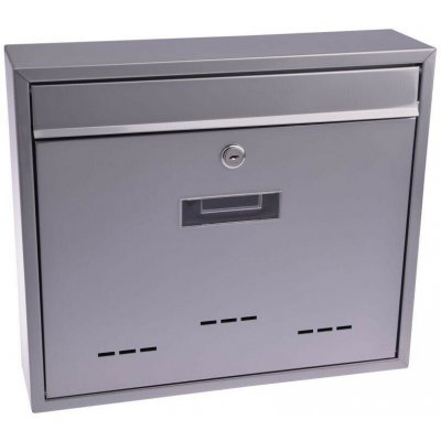 Poštovní schránka Radim V 360x310x90 mm, zadní vhoz, šedá – Sleviste.cz
