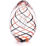 Artcristal Bohemia Skleněné těžítko vajíčko 01, Červená / Černá, 7 cm | České sklo z rodinné sklárny – Hledejceny.cz
