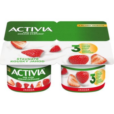 Danone Activia jahoda 4 x 120 g – Zboží Dáma