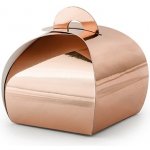 PartyDeco Krabička malá oblá růžovozlatá 10 ks – Zboží Dáma