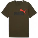 Puma pánská tričko bavlněné ESS+ 2 Col Logo Tee khaki – Hledejceny.cz