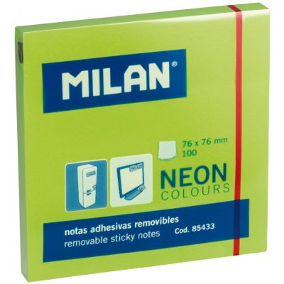 MILAN Blok lep NEON MILAN 76 x 76 mm zelený – Hledejceny.cz