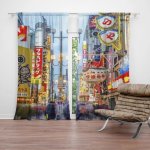 Sablio Závěs Noční ulička: 2ks 140x250cm – Hledejceny.cz