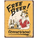 D.E. metal signs Plechová cedule MOORE - FREE BEER 40 cm x 32 cm