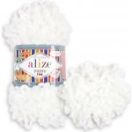 Alize Puffy Fine 55 bílá – Zboží Dáma