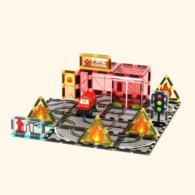 COLORMAG Magnetická stavebnice Fire station – Zboží Živě