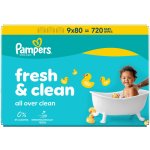Pampers vlhčené ubrousky Fresh & Clean 9 x 80 ks – Hledejceny.cz