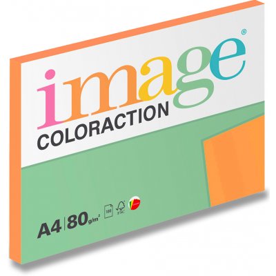 Image Coloraction barevný papír A4 80 g 100 listů reflexní oranžový – Sleviste.cz