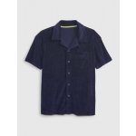 GAP 856626-00 dětská košile s rozhalenkou tmavě modrá – Zboží Dáma