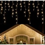 DENR Vánoční světelný závěs 500 LED venkovní + ovladač teplá bílá černý kabel – Hledejceny.cz