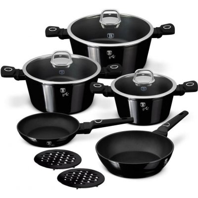 Berlingerhaus Sada nádobí s titanovým povrchem 10 ks Black Vantage Collection – Zboží Dáma