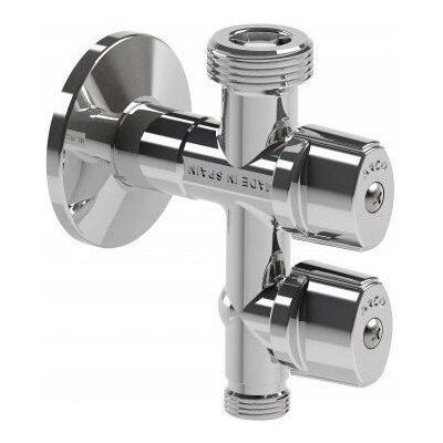 ARCO kombinovaný pračkový ventil s odbočkou 1/2\'x3/4\'x3/8\', anticalc, chrom – Sleviste.cz