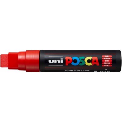 Posca Univerzální akrylátový popisovač s extrémně širokým, rovným hrotem 15 mm Červená PC-17K – Zbozi.Blesk.cz