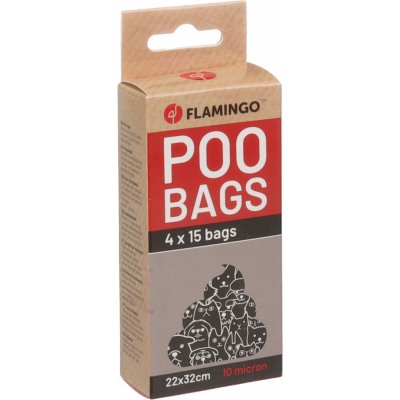Flamingo Basic Heady Sáčky na exkrementy černé 4 x 15 kg – Zboží Dáma