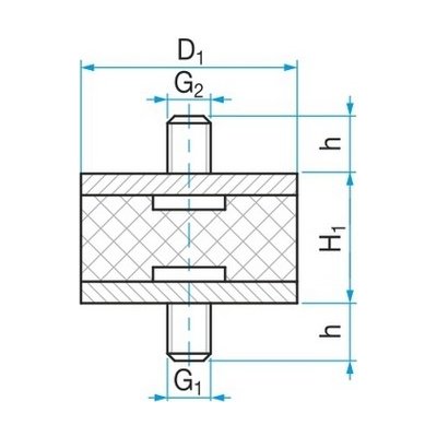A D30-H30 M8x20 silentblok | Zboží Auto