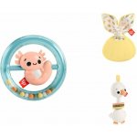 FISHER PRICE Baby kousátko / chrastítko zvířátko 3 druhy pro miminko – Hledejceny.cz