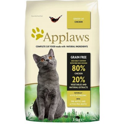 Applaws suchého krmiva pro starší kočky s kuřecím 3 x 2 kg