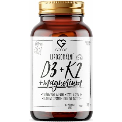 Goodie Liposomální Vitamin D3 + K2 + Magnesium 30 kapslí