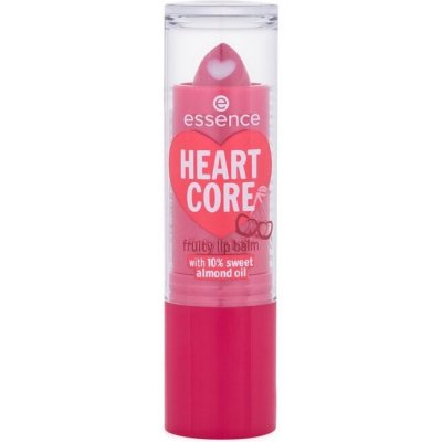 Essence Heart Core Fruity Lip Balm vyživující balzám na rty 01 Crazy Cherry 3 g