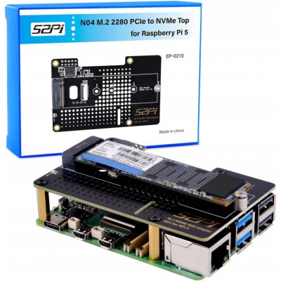 GeeekPi Raspberry Pi 5 8GB startovací sada s N04 M.2 NVMe SSD PCIe 64GB – Hledejceny.cz